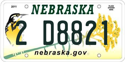 NE license plate 2D8821