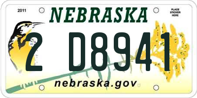 NE license plate 2D8941