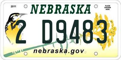 NE license plate 2D9483