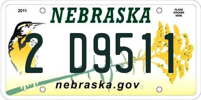 NE license plate 2D9511