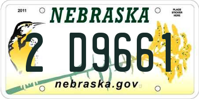 NE license plate 2D9661