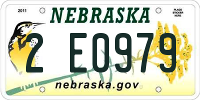 NE license plate 2E0979