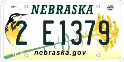NE license plate 2E1379