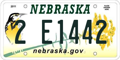 NE license plate 2E1442