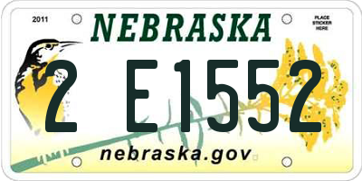 NE license plate 2E1552