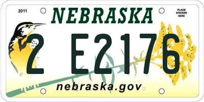 NE license plate 2E2176