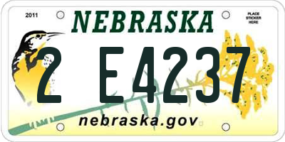 NE license plate 2E4237