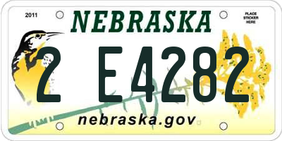 NE license plate 2E4282