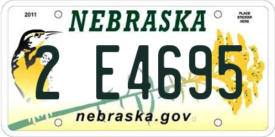 NE license plate 2E4695