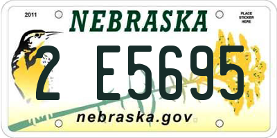 NE license plate 2E5695