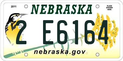 NE license plate 2E6164