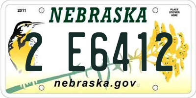 NE license plate 2E6412