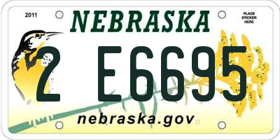 NE license plate 2E6695