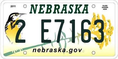 NE license plate 2E7163