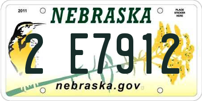 NE license plate 2E7912
