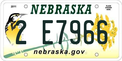 NE license plate 2E7966
