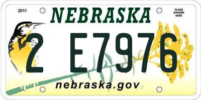 NE license plate 2E7976
