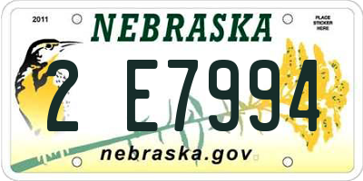 NE license plate 2E7994