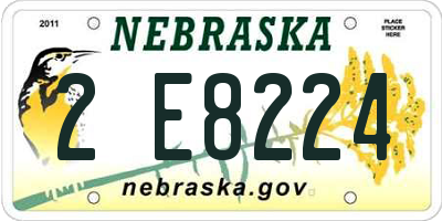 NE license plate 2E8224
