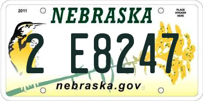 NE license plate 2E8247