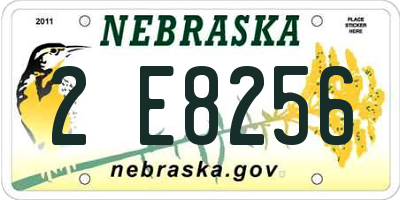 NE license plate 2E8256
