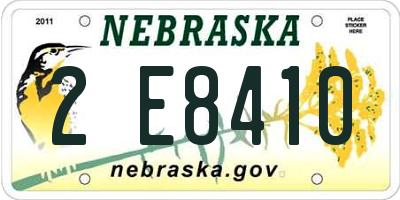 NE license plate 2E8410