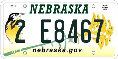 NE license plate 2E8467