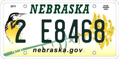 NE license plate 2E8468