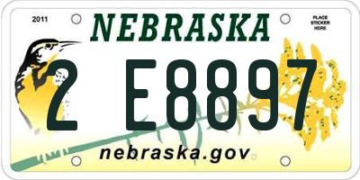 NE license plate 2E8897