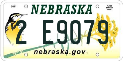 NE license plate 2E9079