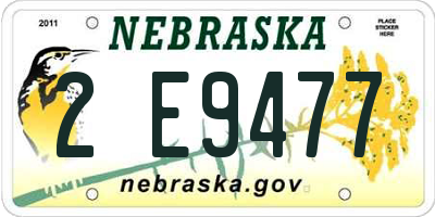 NE license plate 2E9477