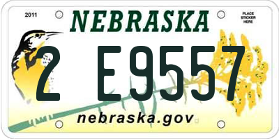 NE license plate 2E9557