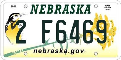 NE license plate 2F6469