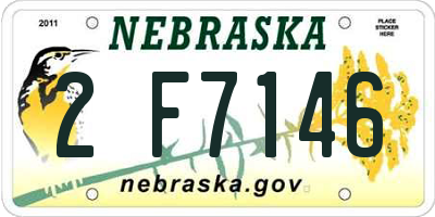 NE license plate 2F7146