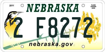 NE license plate 2F8272