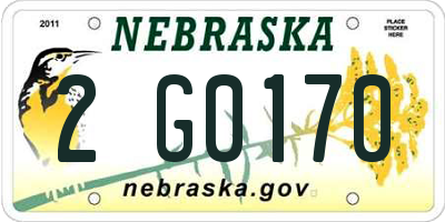 NE license plate 2G0170