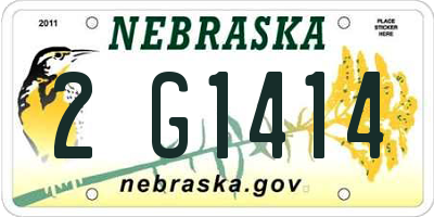 NE license plate 2G1414