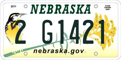 NE license plate 2G1421