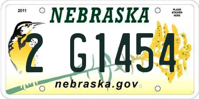 NE license plate 2G1454