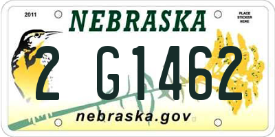 NE license plate 2G1462