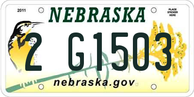 NE license plate 2G1503