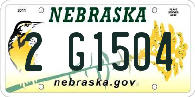 NE license plate 2G1504
