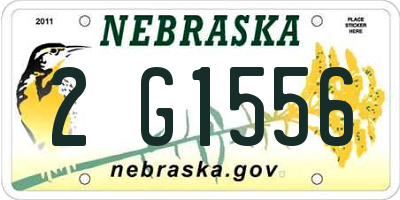 NE license plate 2G1556