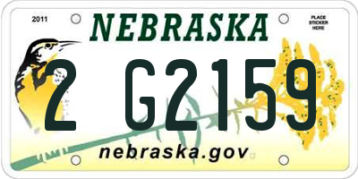 NE license plate 2G2159