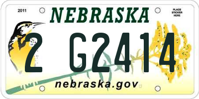 NE license plate 2G2414
