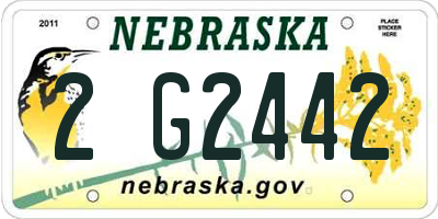 NE license plate 2G2442