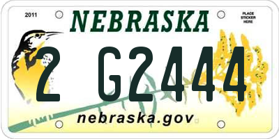 NE license plate 2G2444