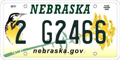 NE license plate 2G2466