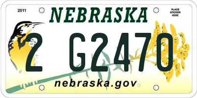 NE license plate 2G2470