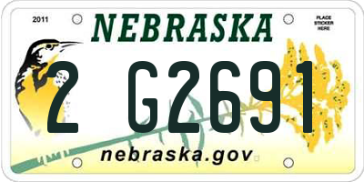 NE license plate 2G2691